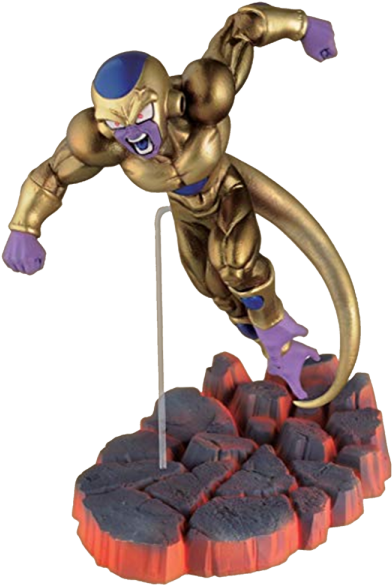 Golden Frieza Figure Levitating PNG