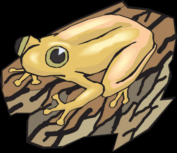 Golden_ Frog_ Illustration PNG