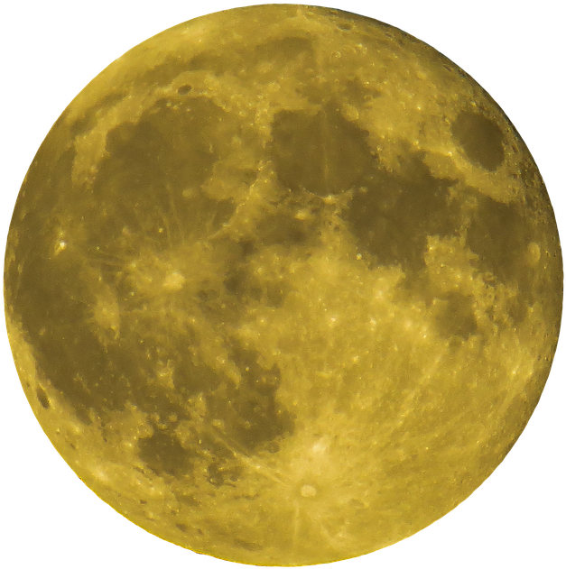 Golden Full Moon Night Sky PNG