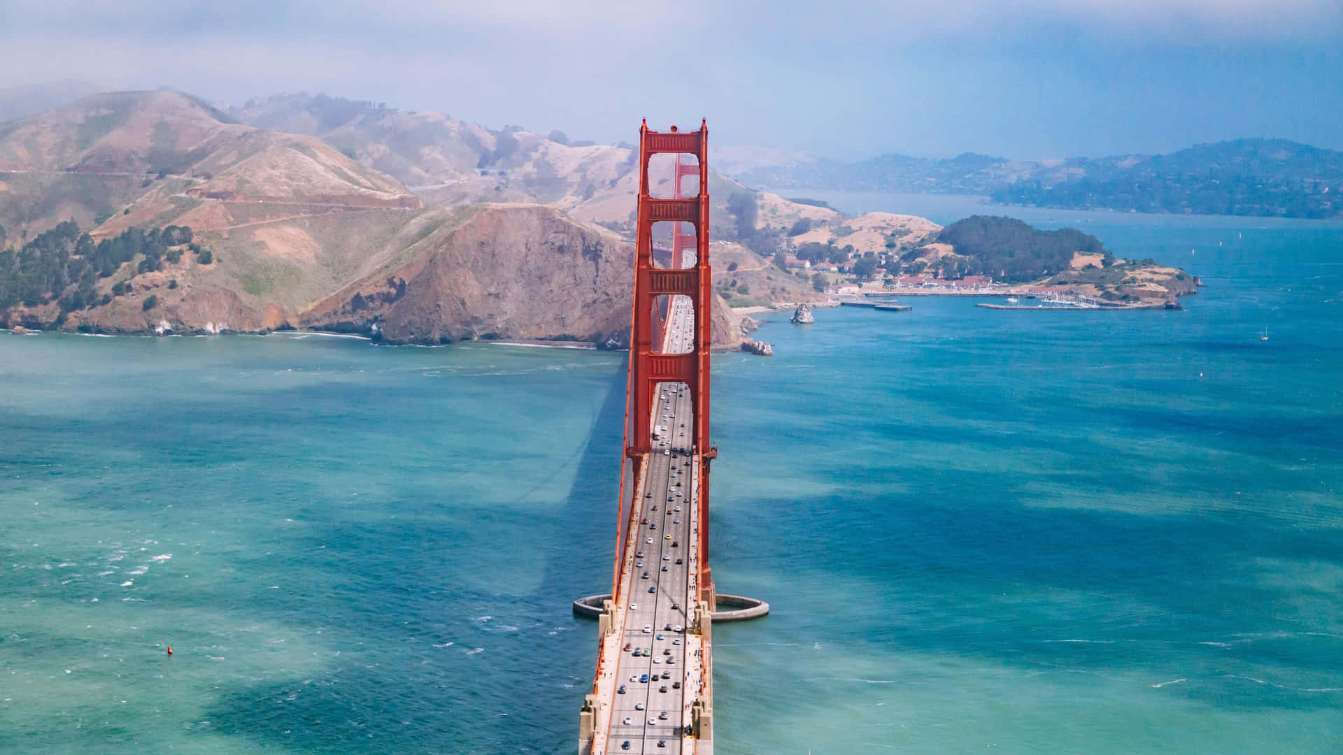 Golden Gate Bridge Aerial View4 K Wallpaper