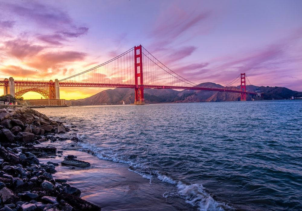 Paisagemda Baía Da Ponte Golden Gate Papel de Parede