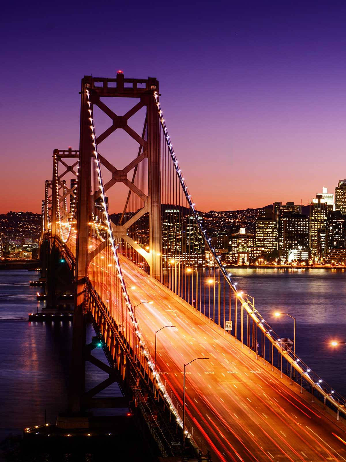 Golden Gate Bridge City Light Wallpaper