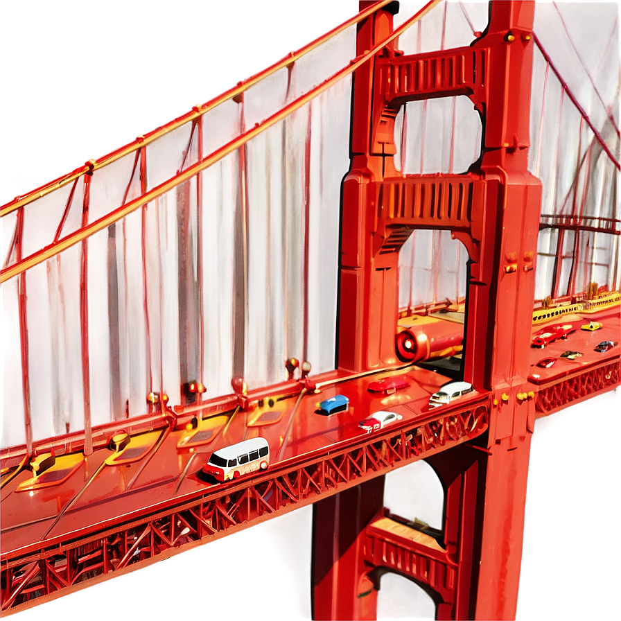 Golden Gate Bridge Close-up Detail Png 06122024 PNG