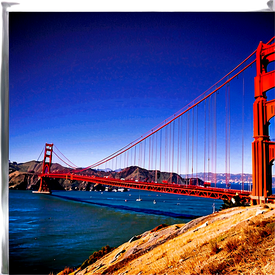 Golden Gate Bridge From Alcatraz View Png 06122024 PNG