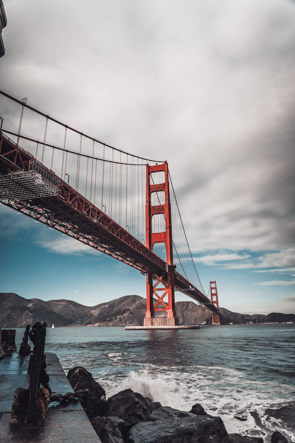 Golden Gate Bridge Gray Clouds Wallpaper