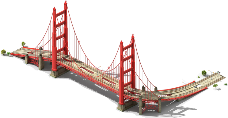 Golden Gate Bridge Illustration PNG