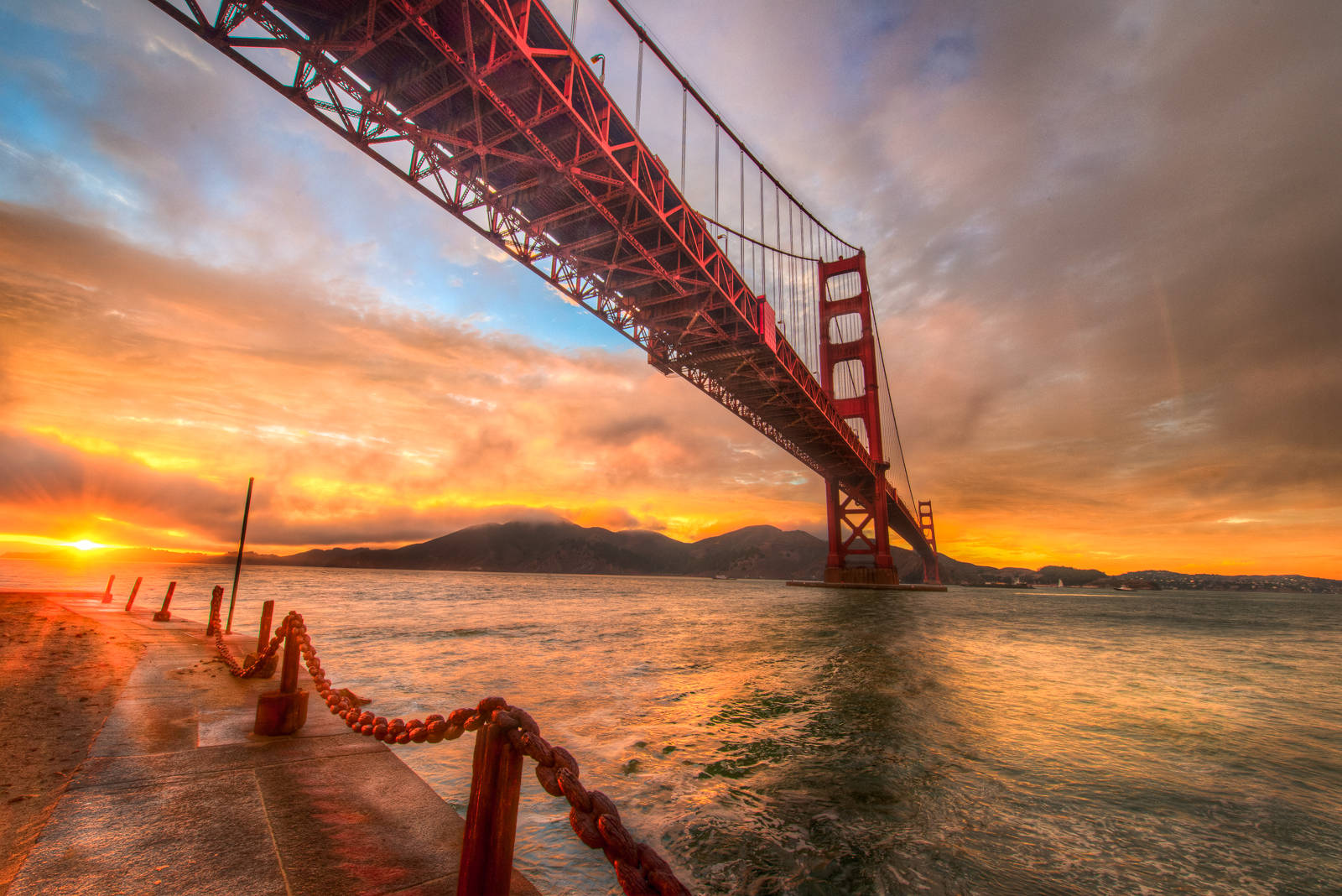 Golden Gate Bridge Low-angle Photograph Wallpaper