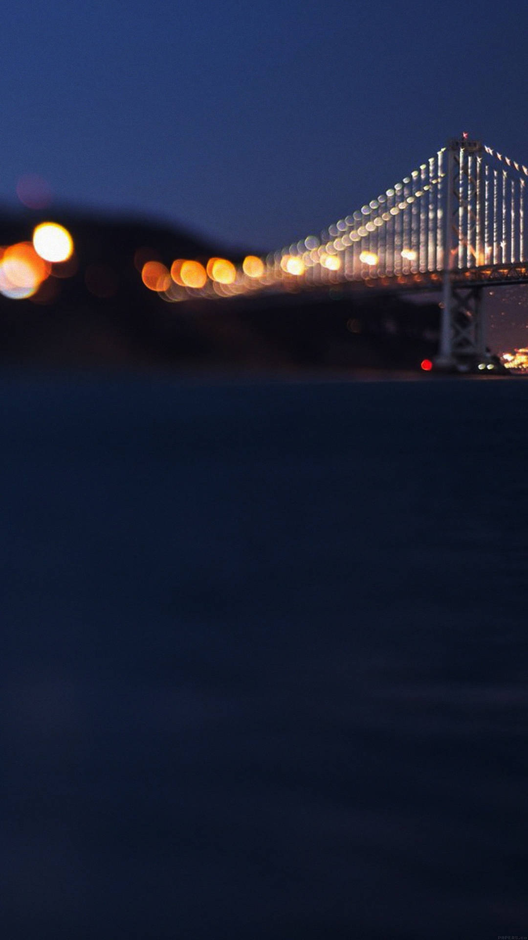 Golden Gate Bridge Om Natten Smartphone Baggrund Wallpaper