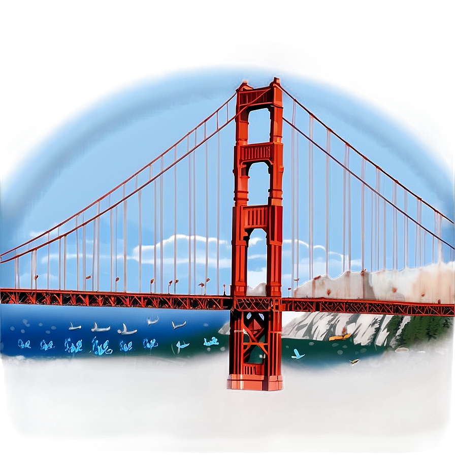 Golden Gate Bridge Panoramic View Png Uer PNG