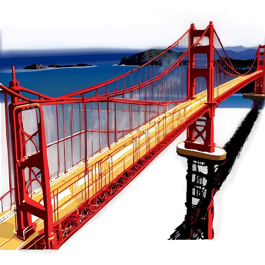 Golden Gate Bridge Reflection Water Png Qag26 PNG