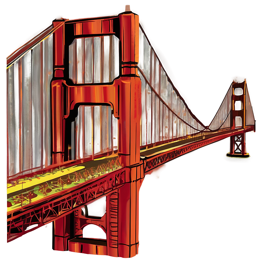 Golden Gate Bridge Romantic Sunset Png Ctf PNG