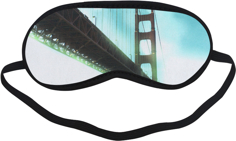 Golden Gate Bridge Sleep Mask Design PNG