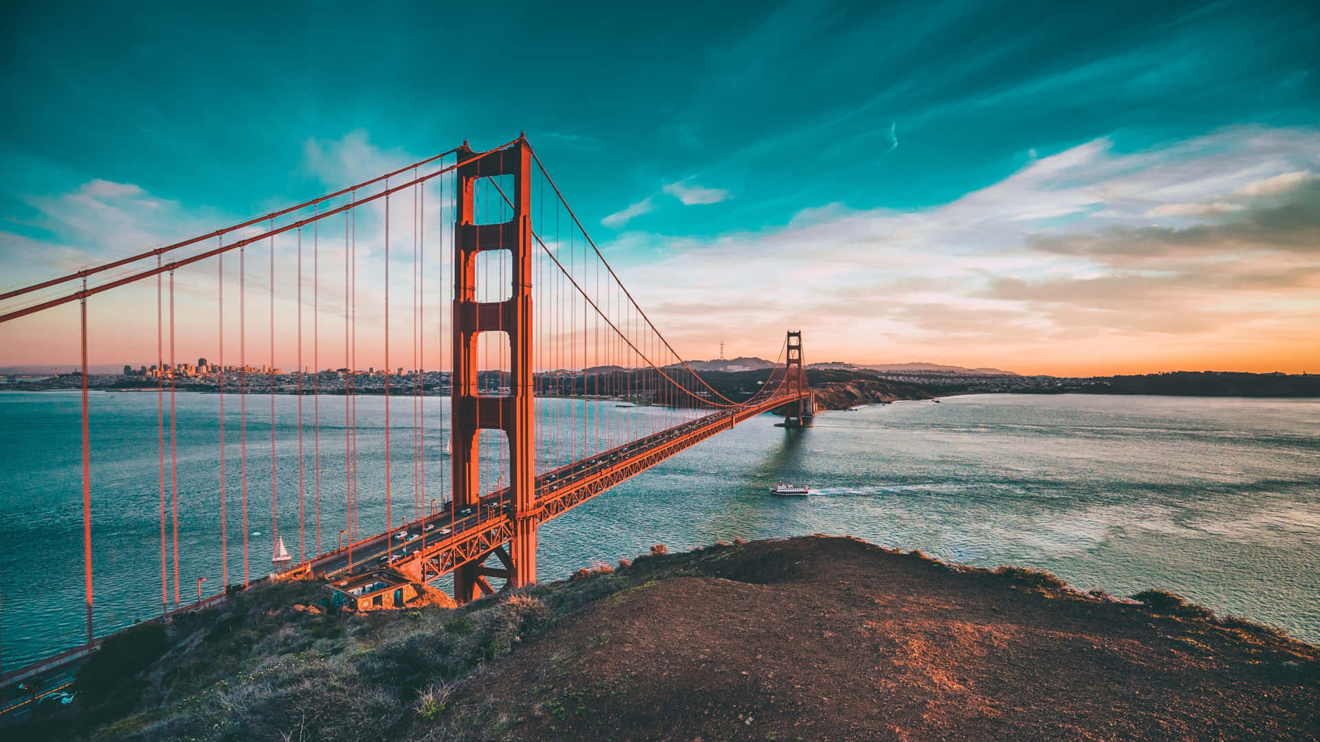Golden Gate Bridge Sunset4 K Wallpaper