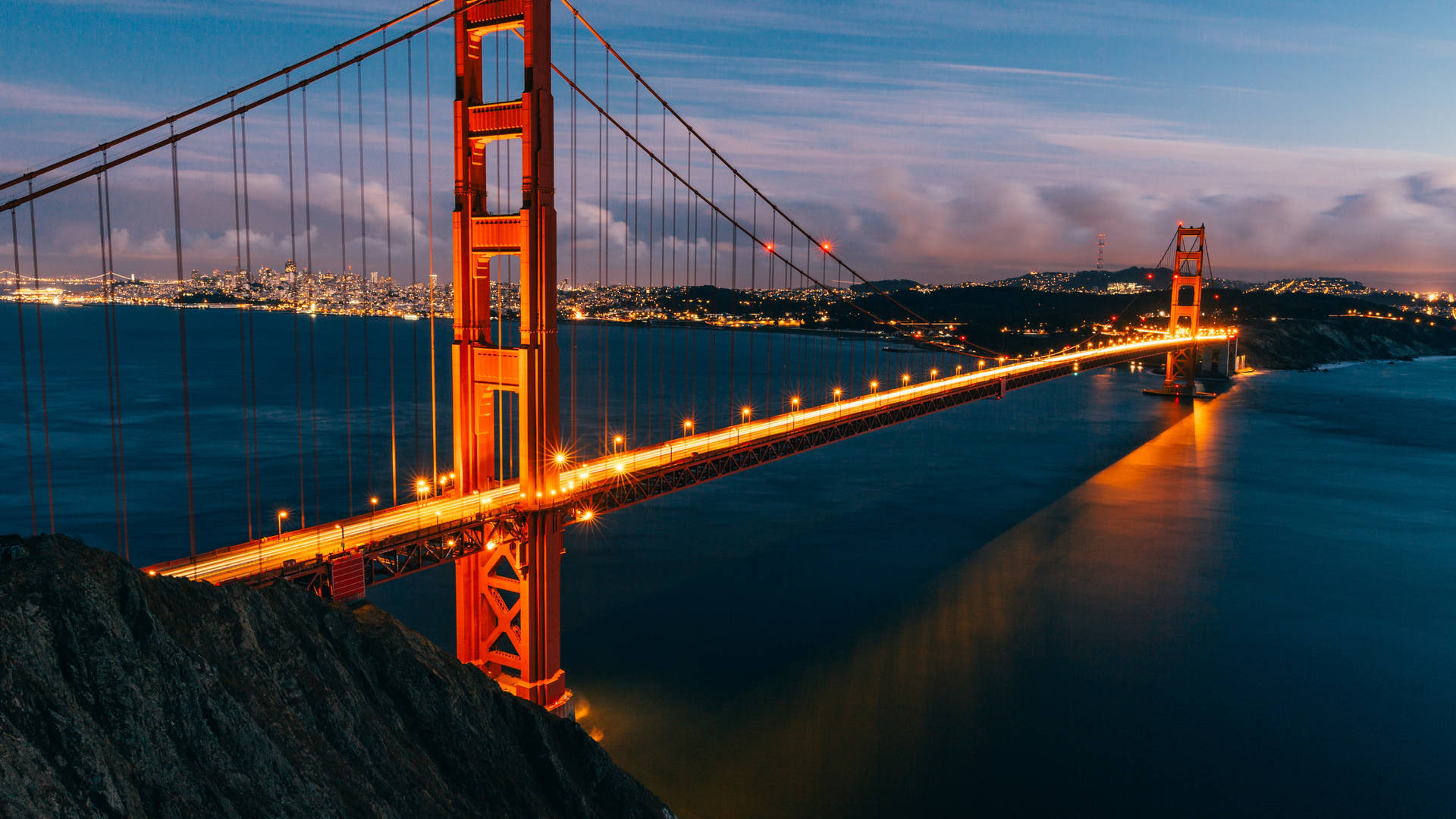Golden Gate Bridge Thick Clouds Wallpaper