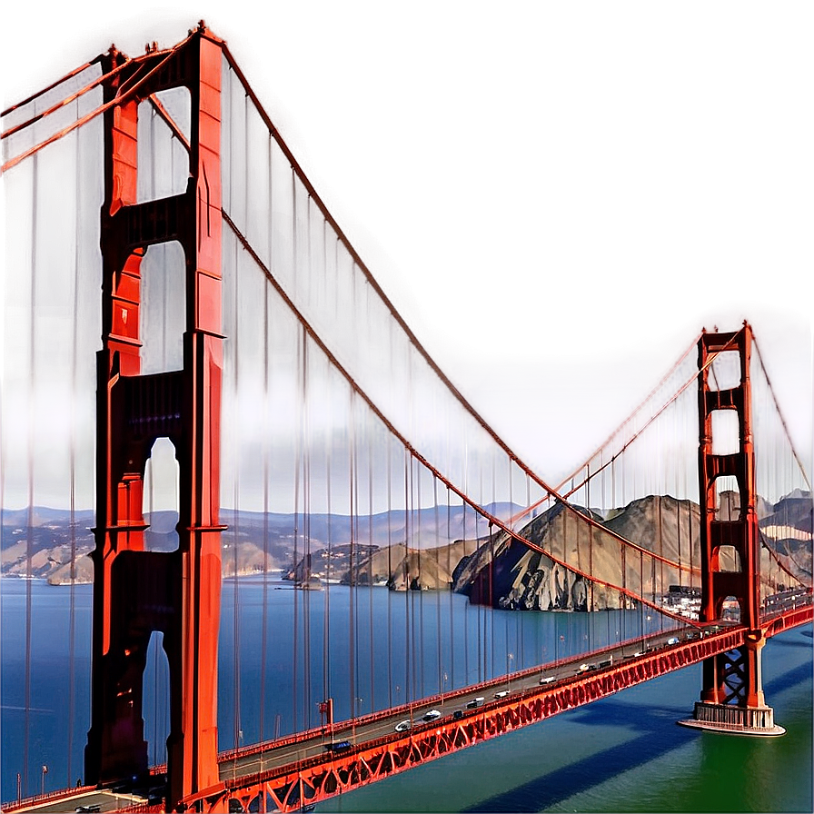 Golden Gate Bridge With Helicopter View Png 06122024 PNG