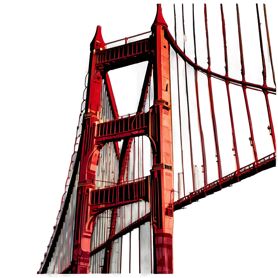 Golden Gate Bridge With Moon Overhead Png Jdc1 PNG