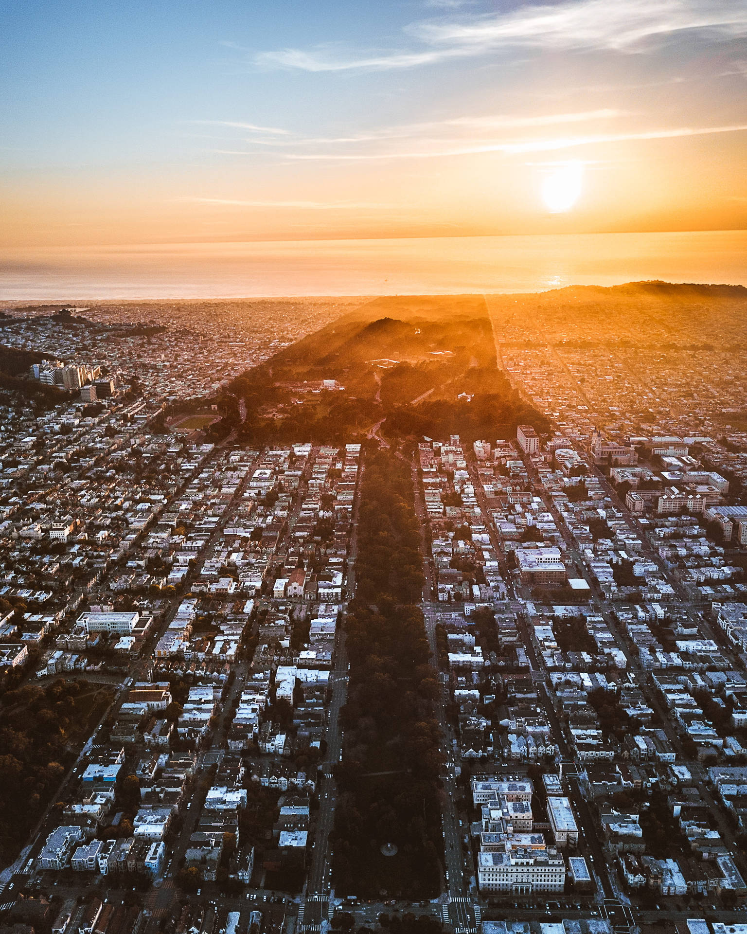Golden Gate Park Aerial View Wallpaper