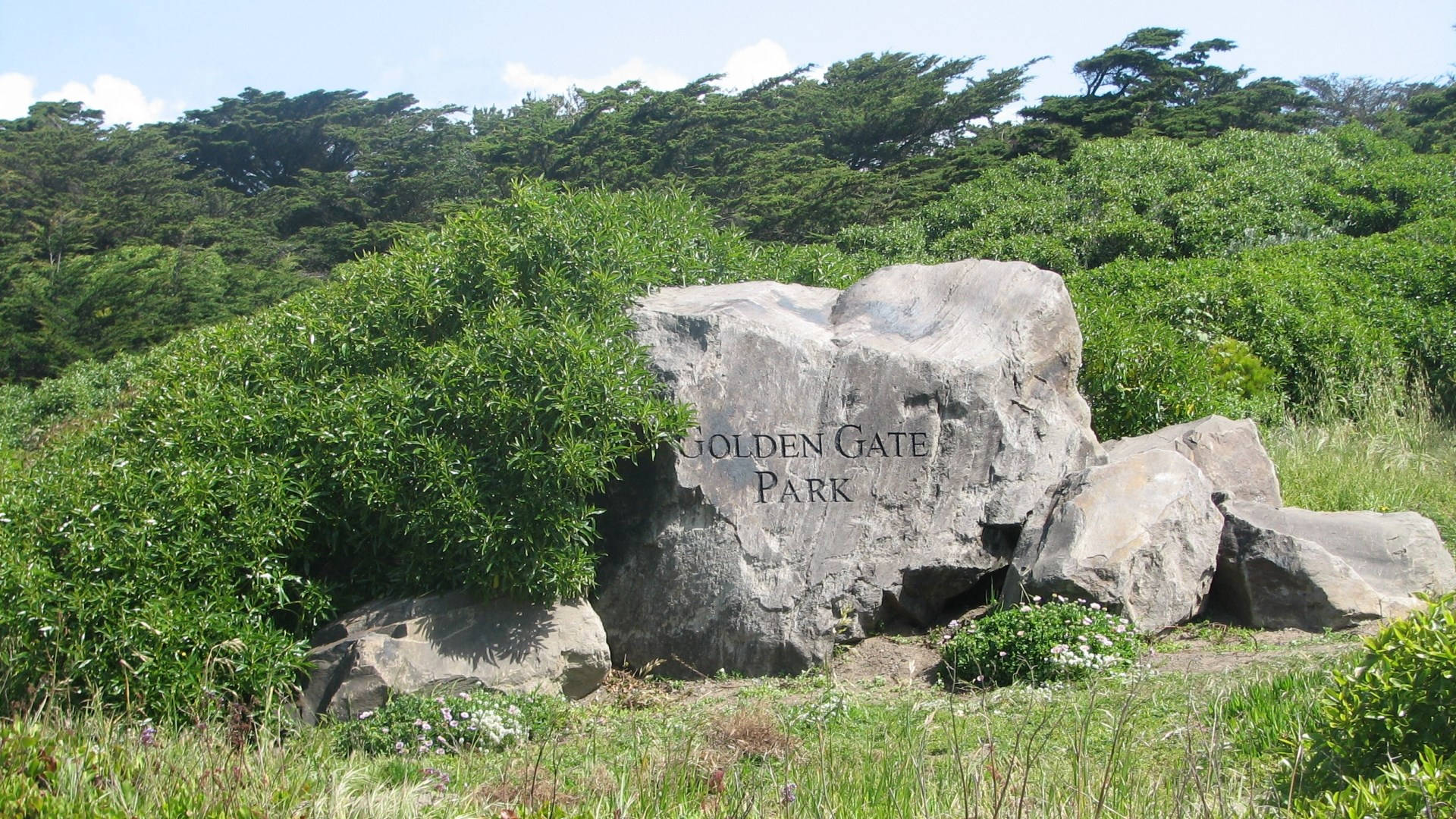 Golden Gate Park Rock Sign Wallpaper
