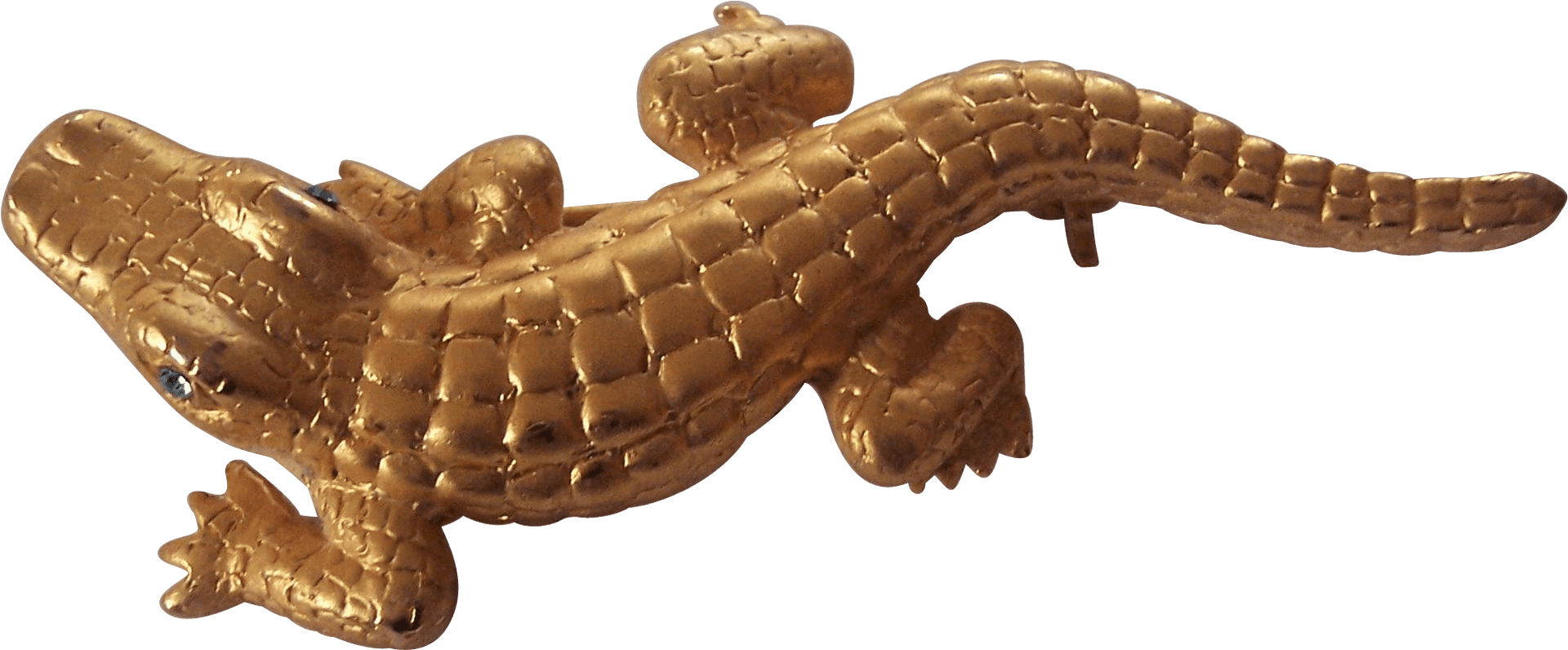 Golden Gecko Figurine PNG