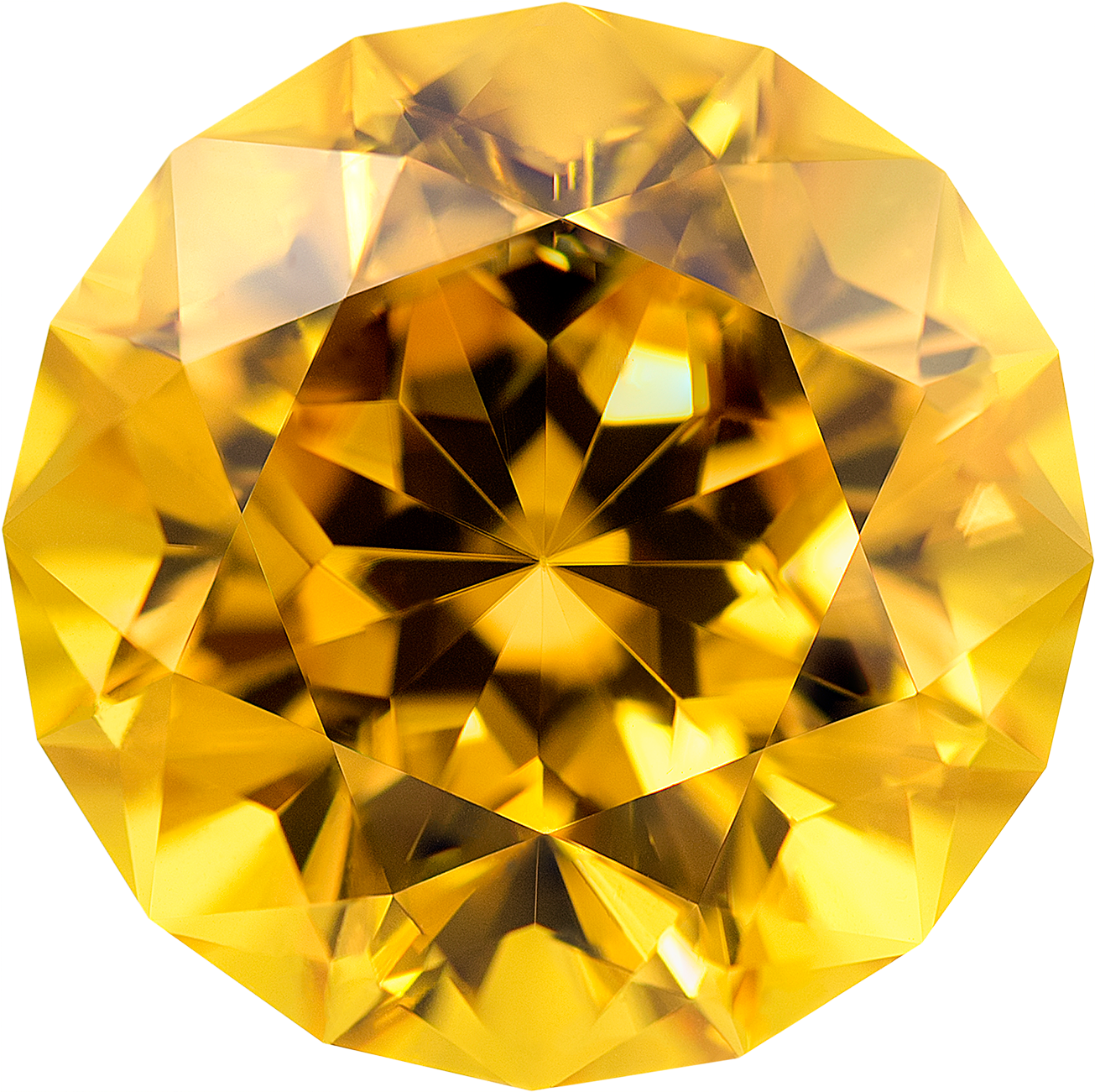 Golden Gemstone Facets Sparkle PNG