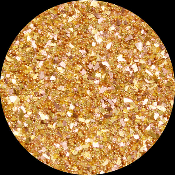 Golden Glitter Closeup Texture PNG