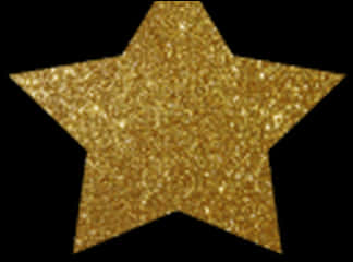 Golden Glitter Star Texture PNG