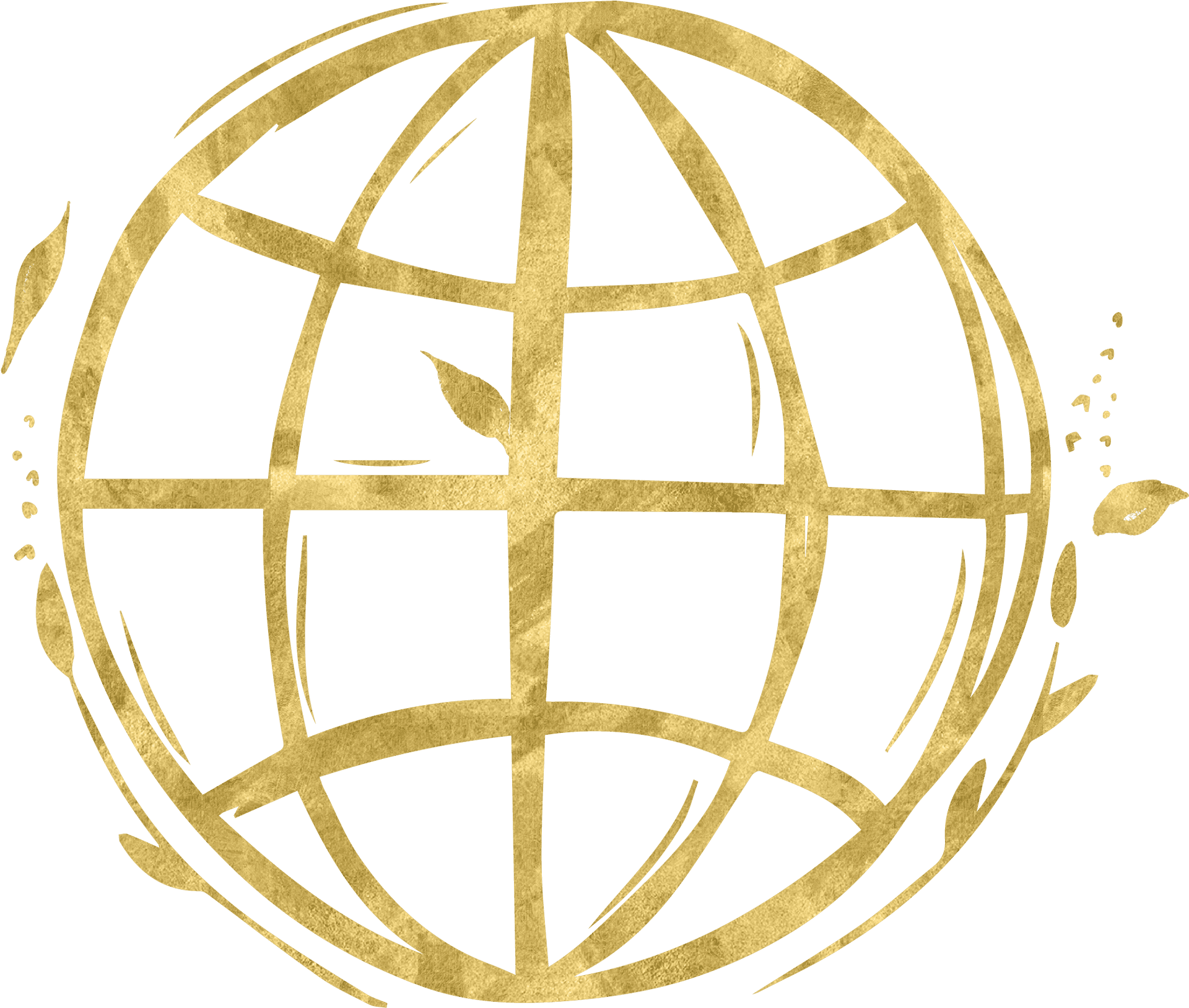 Golden Globe Environmental Icon PNG