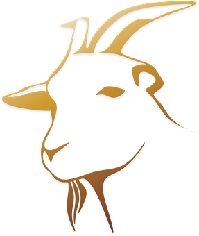 Golden Goat Silhouette PNG