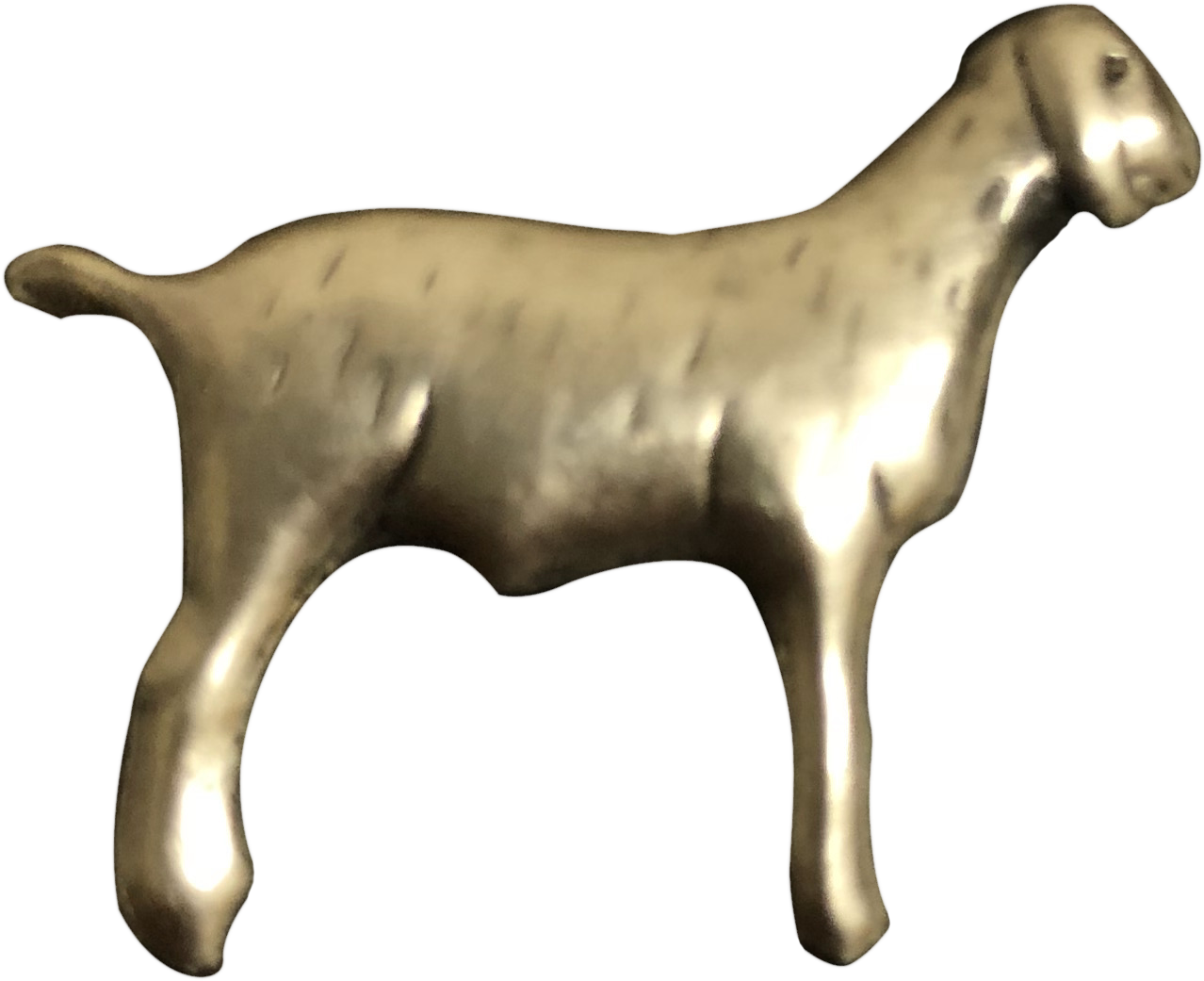Golden Goat Statuette PNG