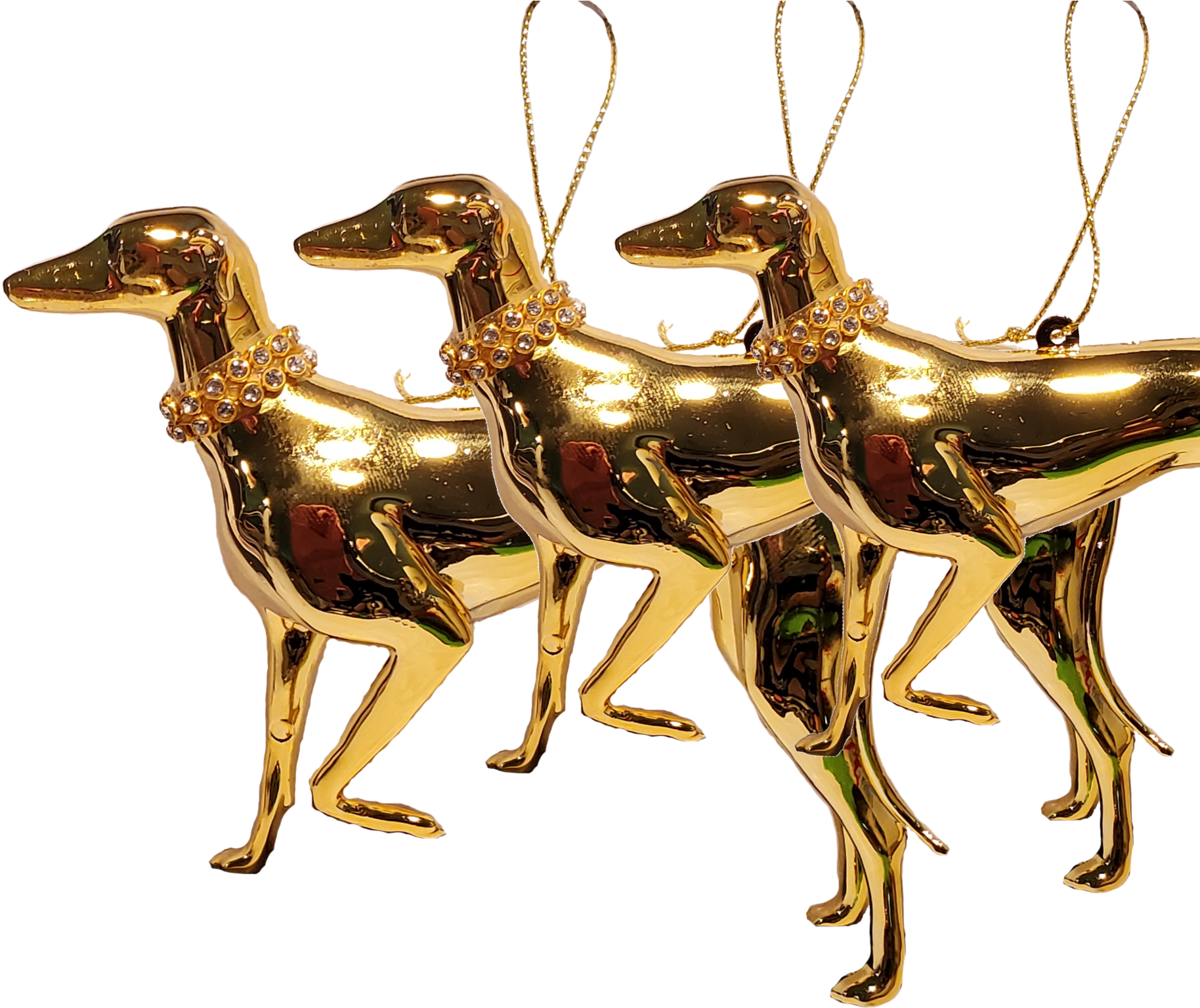 Golden Greyhound Ornaments PNG