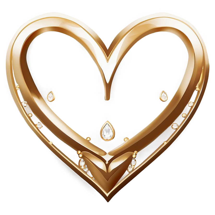Golden Heart Clipart Luxury Png 10 PNG