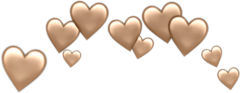 Golden Heart Crown Graphic PNG