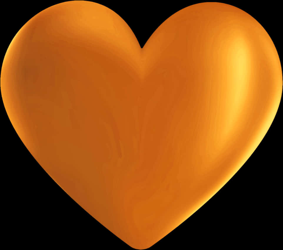 Golden Heart Illustration PNG