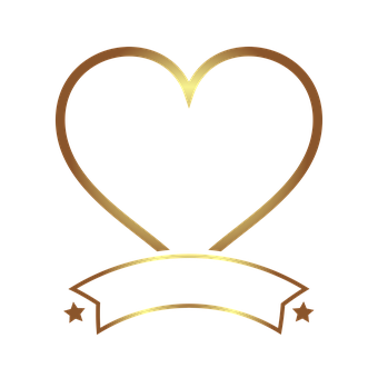 Golden Heart Logo PNG