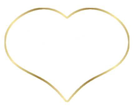 Golden Heart Outline PNG