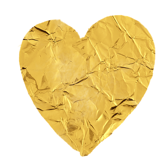 Golden Heart Texture PNG