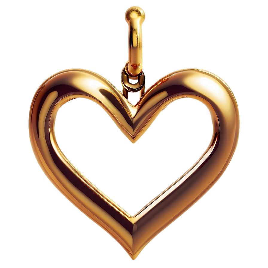 Golden Heart Transparent Png 05252024 PNG