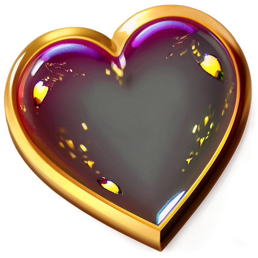 Golden Heart Transparent Png Lev PNG