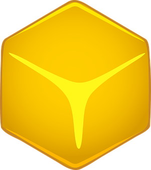 Golden Hexagon Icon PNG