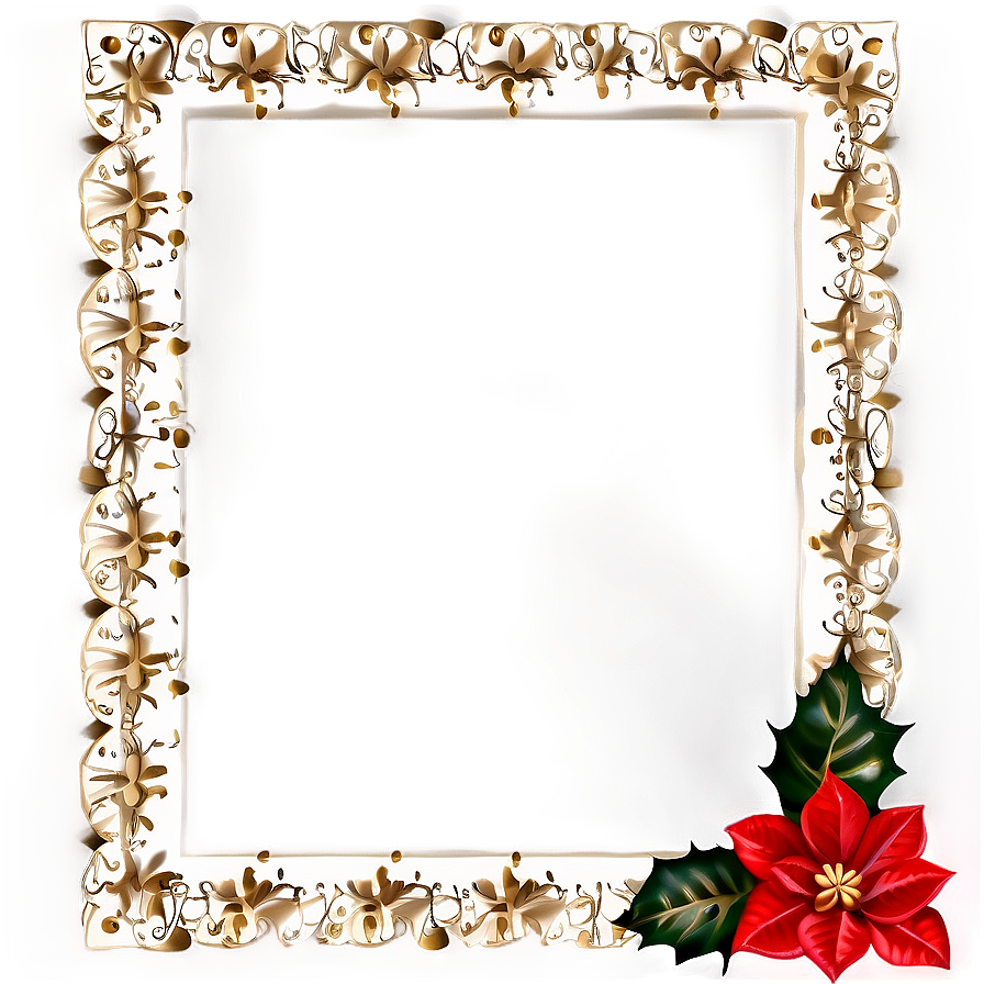 Golden Holiday Border Png Yrv51 PNG