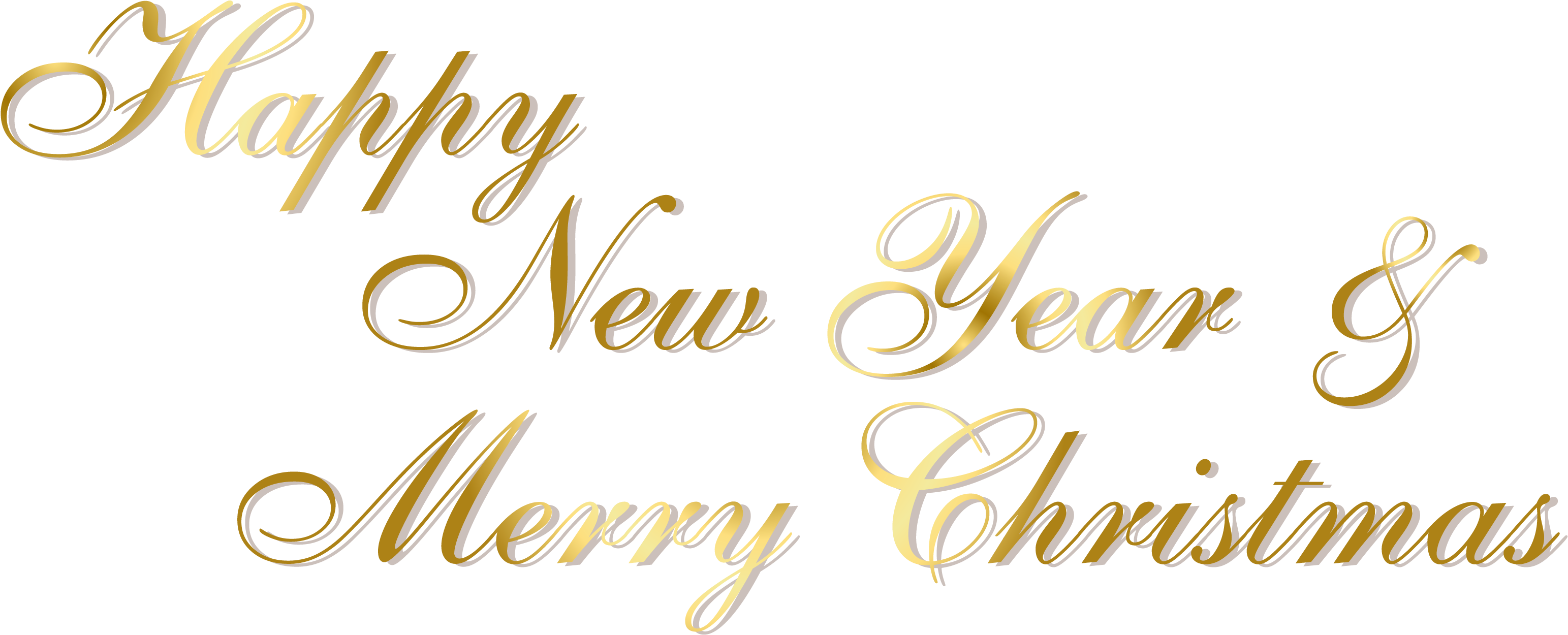Golden Holiday Greetings PNG