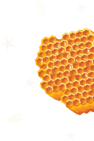 Golden Honeycomb Pattern PNG