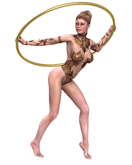 Golden_ Hoop_ Performer_ Render PNG