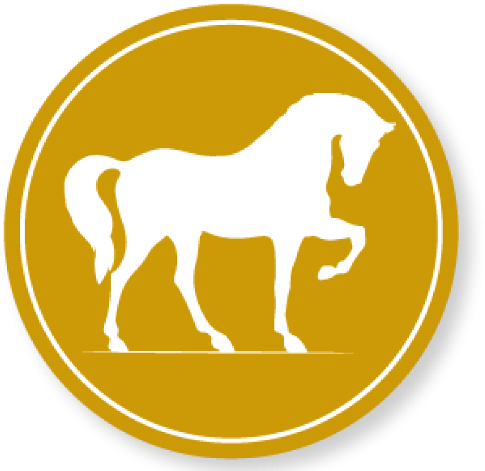 Golden Horse Silhouette Icon PNG