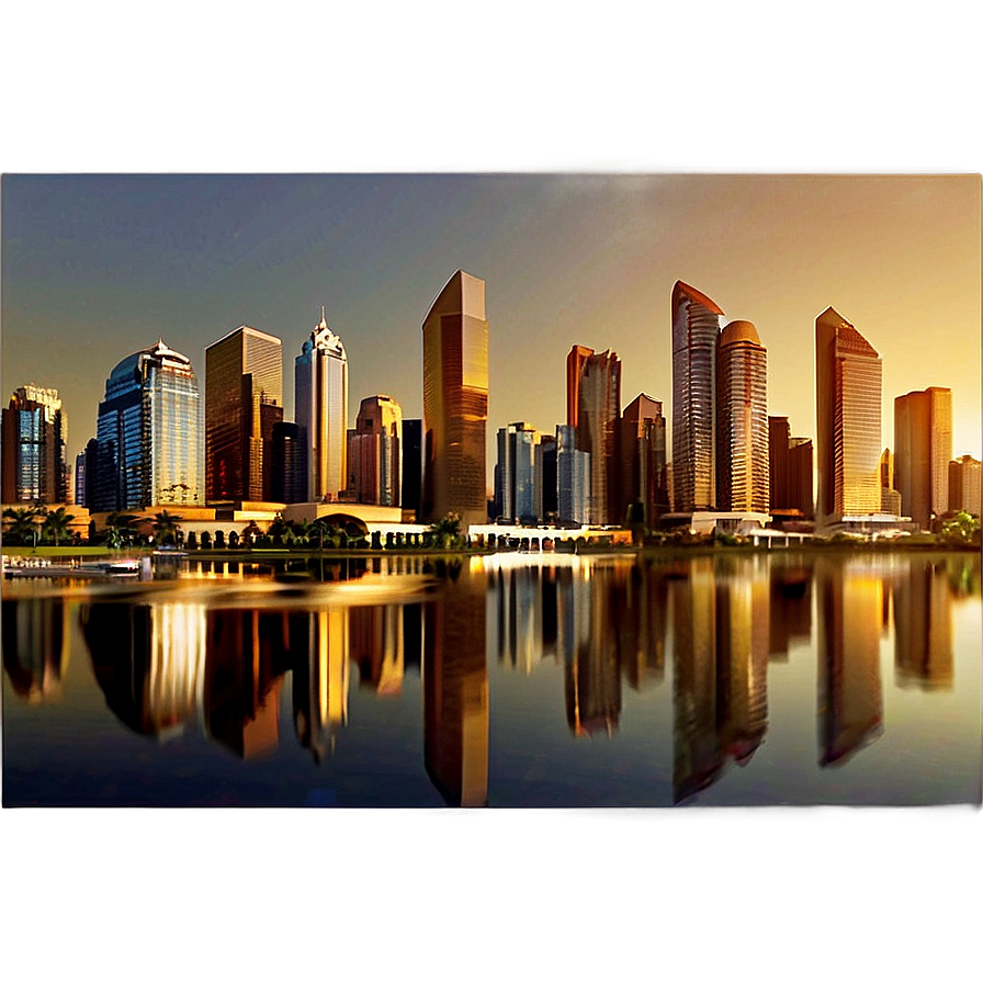 Download Golden Hour Cityscape Photo Png Buu | Wallpapers.com