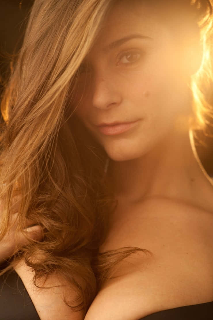 Golden Hour Portrait Woman Wallpaper