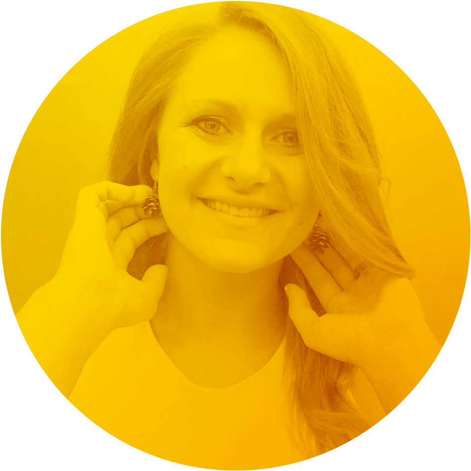 Golden Hued Smiling Woman PNG