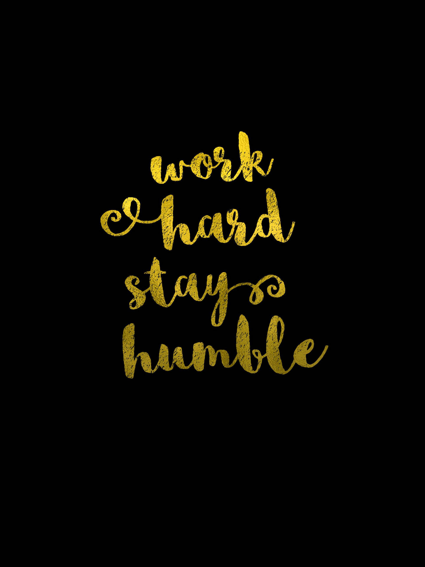 Golden Humble Quote Wallpaper