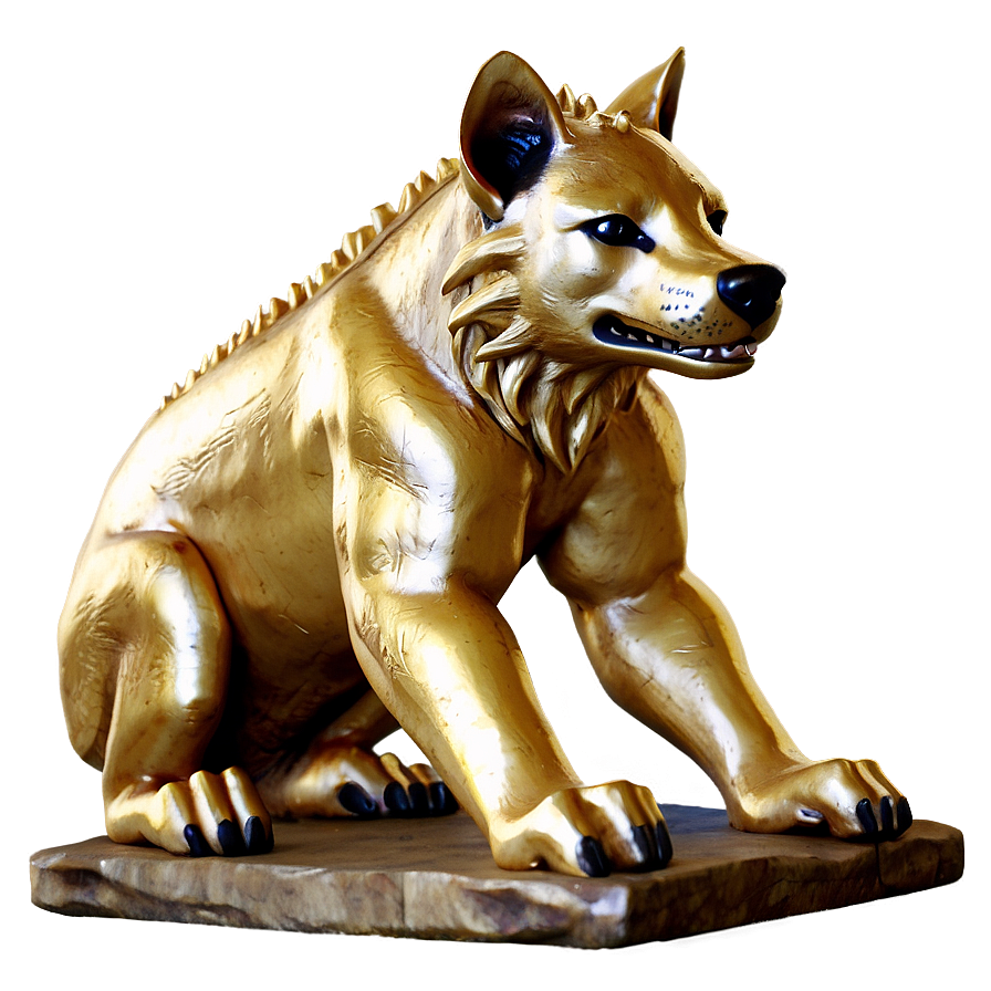 Golden Hyena Statue Png Lwi61 PNG