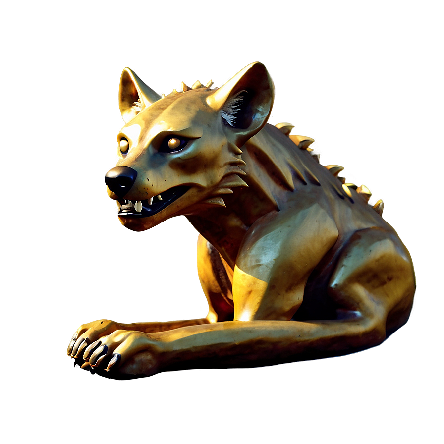 Golden Hyena Statue Png Nuo PNG